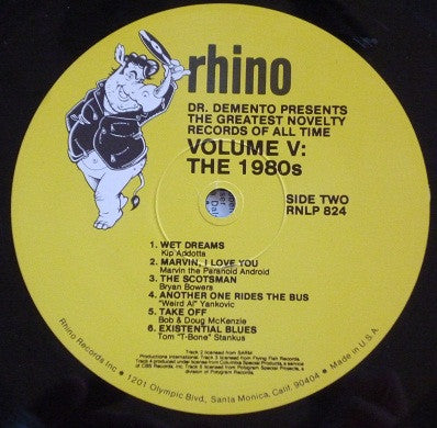 Various : Dr. Demento Presents: The Greatest Novelty Records Of All Time Volume V The 1980s (LP, Comp, Rai)