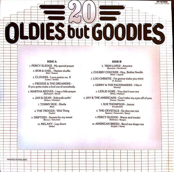 Various : 20 Oldies But Goodies (LP, Comp)