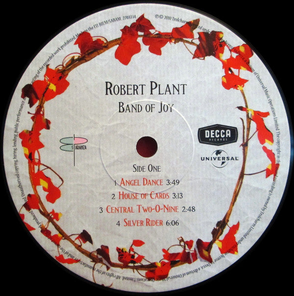 Robert Plant : Band Of Joy (LP, 180 + LP, S/Sided, Etch, 180 + Album)
