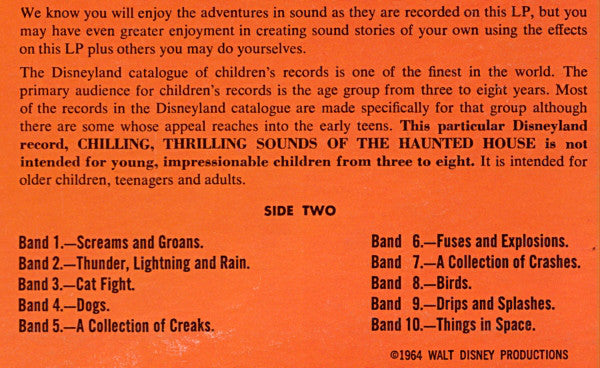 No Artist : Chilling, Thrilling Sounds Of The Haunted House (LP, Album, RP)