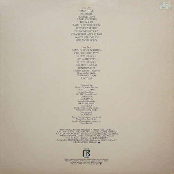 Randy Newman : Ragtime (LP, Album)