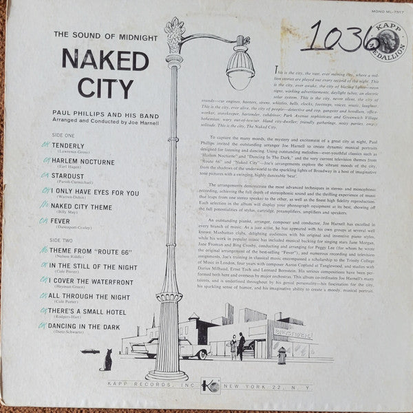 Paul Phillips & His Band* : The Sound Of Midnight Naked City (LP, Mono)