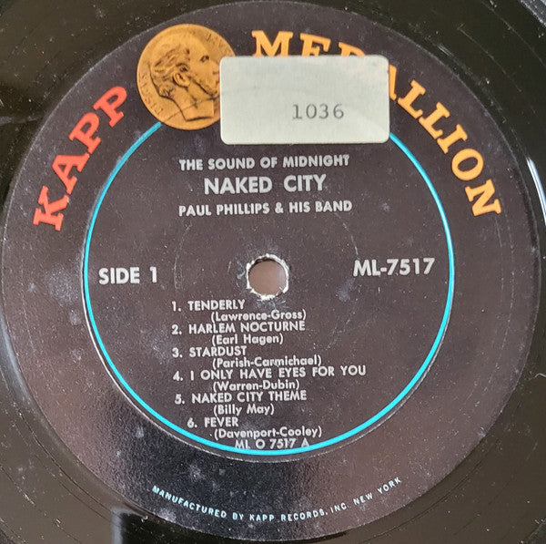 Paul Phillips & His Band* : The Sound Of Midnight Naked City (LP, Mono)