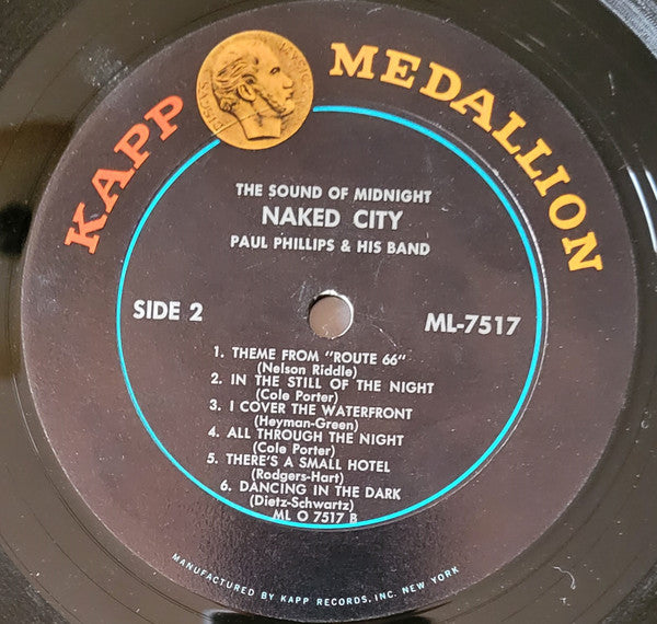 Paul Phillips & His Band* : The Sound Of Midnight Naked City (LP, Mono)