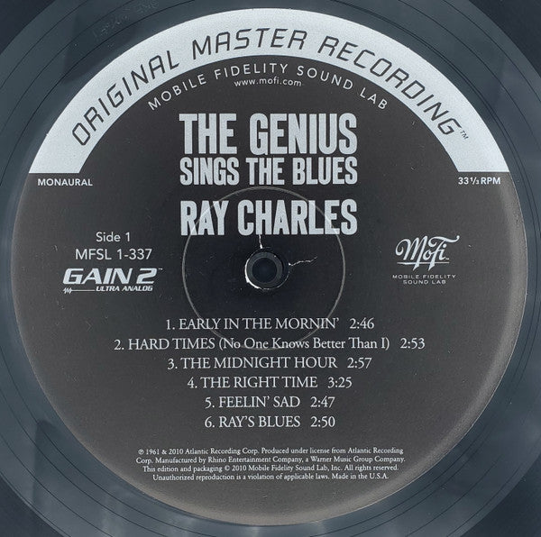 Ray Charles : The Genius Sings The Blues (LP, Album, Mono, Ltd, Num, RE, RM, 180)