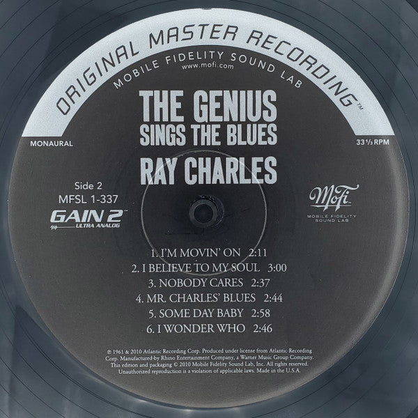 Ray Charles : The Genius Sings The Blues (LP, Album, Mono, Ltd, Num, RE, RM, 180)