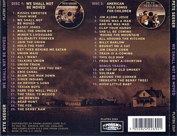 Pete Seeger : We Shall Not Be Moved / American Folk Songs For Children (2xCD, Comp)