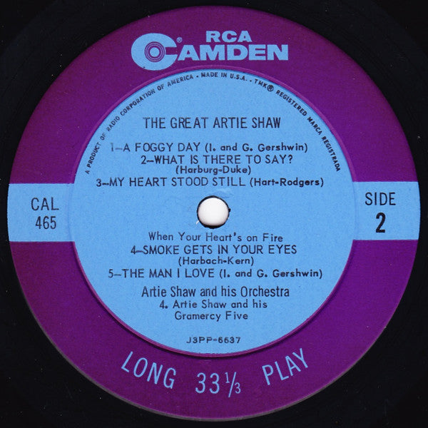 Artie Shaw : The Great Artie Shaw (LP, Comp, Mono, Ind)