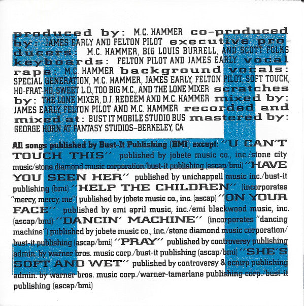 M.C. Hammer* : Please Hammer Don't Hurt 'Em (CD, Album)