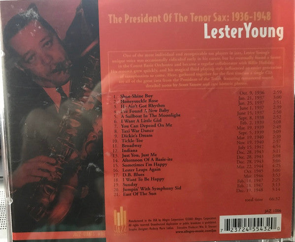 Lester Young : The President Of The Tenor Sax: 1936 - 1948 (CD, Comp)