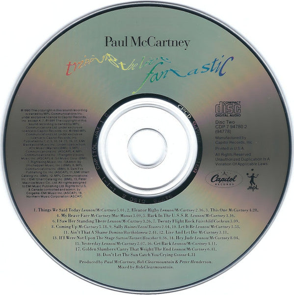 Paul McCartney : Tripping The Live Fantastic (2xCD, Album, Cap)