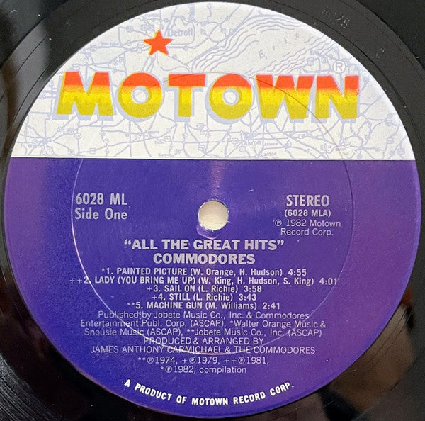 Commodores : All The Great Hits (LP, Comp, Club, Car)