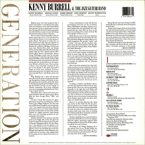 Kenny Burrell & The Jazz Guitar Band* : Generation (LP, Album)