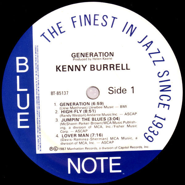 Kenny Burrell & The Jazz Guitar Band* : Generation (LP, Album)
