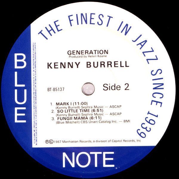 Kenny Burrell & The Jazz Guitar Band* : Generation (LP, Album)