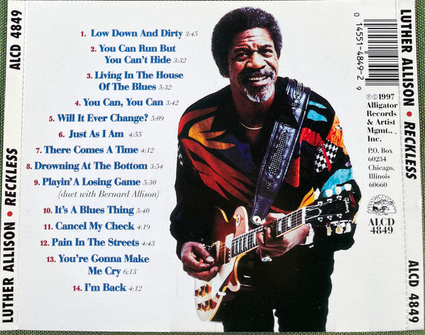 Luther Allison : Reckless (CD, Album)