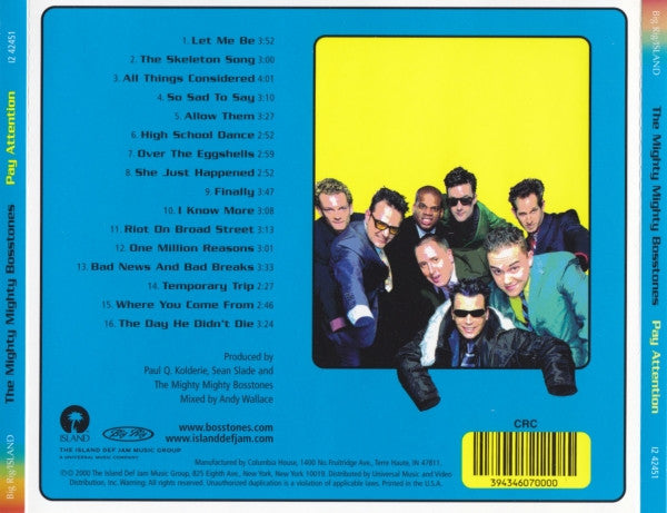 The Mighty Mighty Bosstones : Pay Attention (CD, Club)