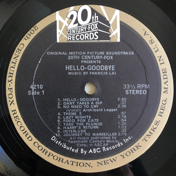 Francis Lai : Hello-Goodbye (LP, Album)