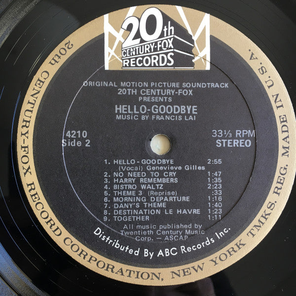 Francis Lai : Hello-Goodbye (LP, Album)