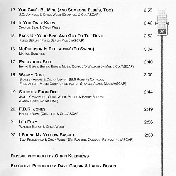 Ella Fitzgerald With Chick Webb & His Orchestra* : The Early Years - Part 1 (1935-1938) The Original Decca Recordings (2xCD, Comp, RE)