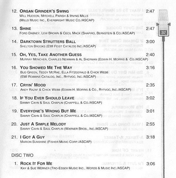 Ella Fitzgerald With Chick Webb & His Orchestra* : The Early Years - Part 1 (1935-1938) The Original Decca Recordings (2xCD, Comp, RE)