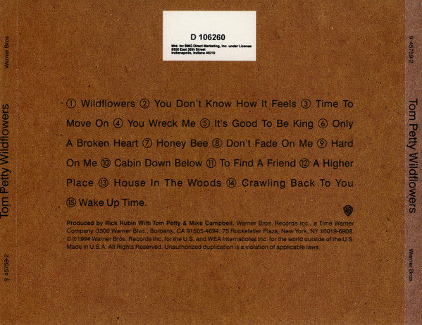 Tom Petty : Wildflowers (CD, Album, Club, SRC)