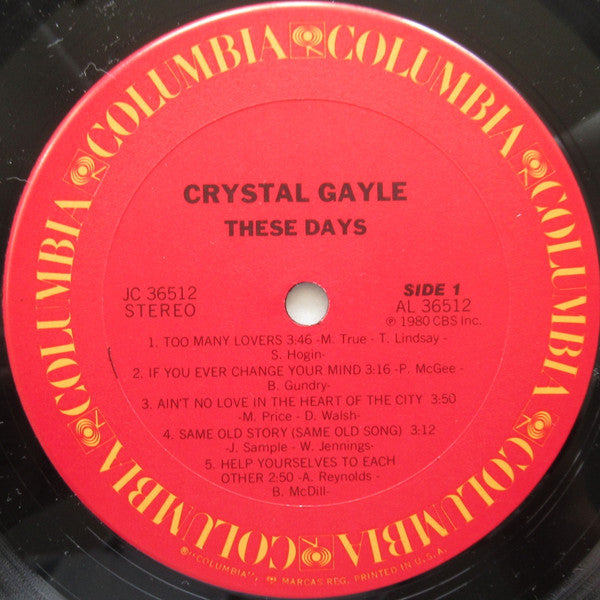 Crystal Gayle : These Days (LP, Album, Pit)