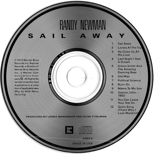 Randy Newman : Sail Away (CD, Album, RE)
