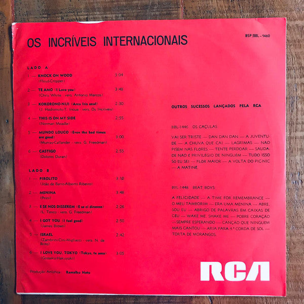 Os Incríveis : Os Incríveis Internacionais (LP, Album, Mono)