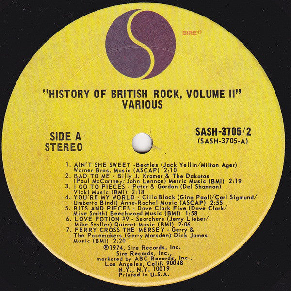 Various : History Of British Rock Vol. 2 (2xLP, Album, Comp)