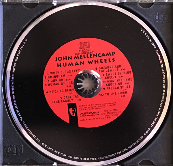John Mellencamp* : Human Wheels (CD, Album, Club, BMG)