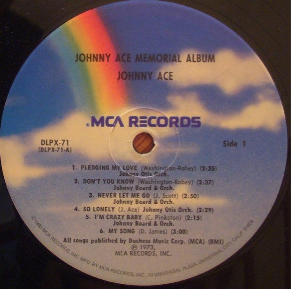 Johnny Ace : Memorial Album (LP, Comp, RE)