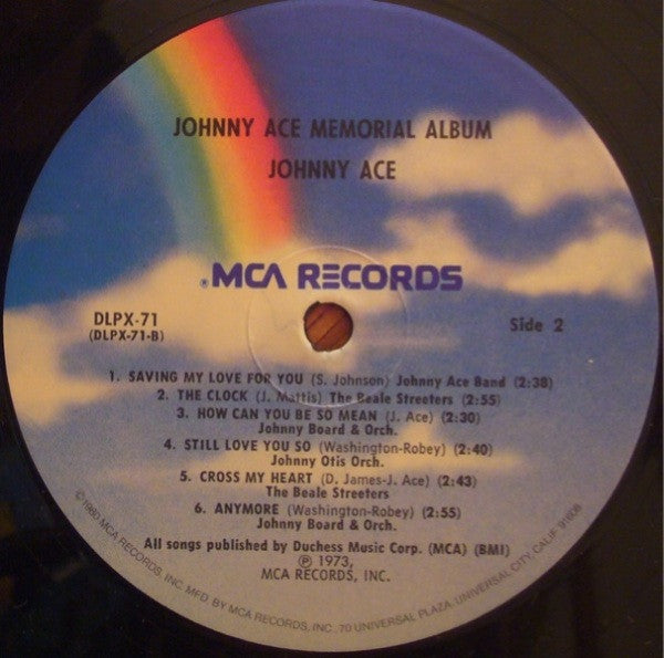 Johnny Ace : Memorial Album (LP, Comp, RE)