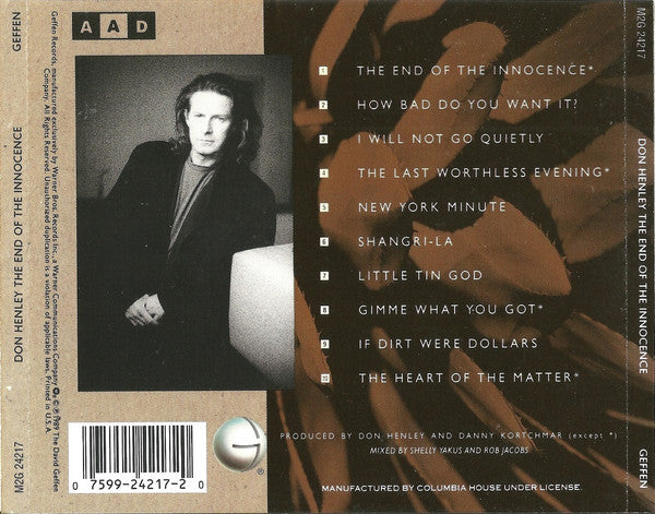 Don Henley : The End Of The Innocence (CD, Album, Club, CRC)