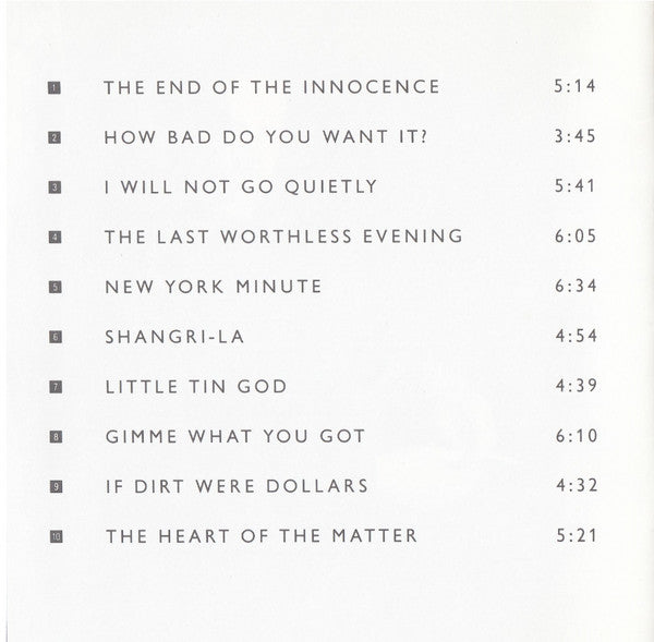 Don Henley : The End Of The Innocence (CD, Album, Club, CRC)