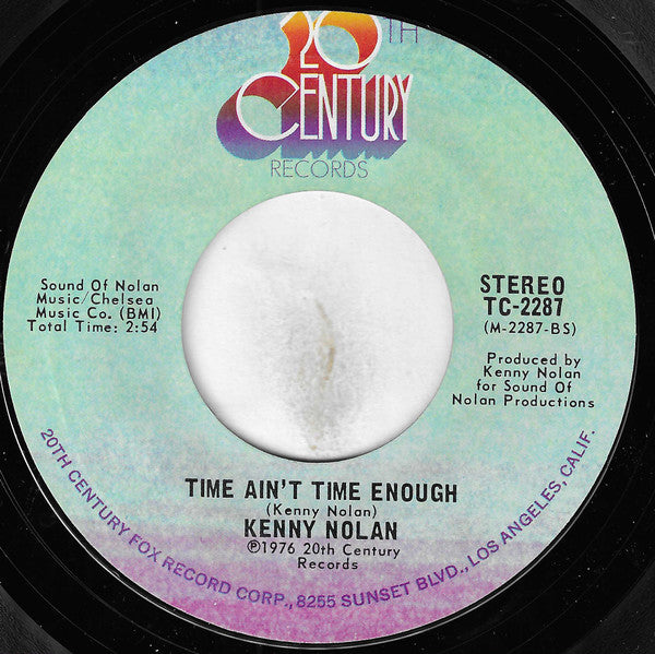 Kenny Nolan : I Like Dreamin' / Time Ain't Time Enough (7", Single, Styrene, San)