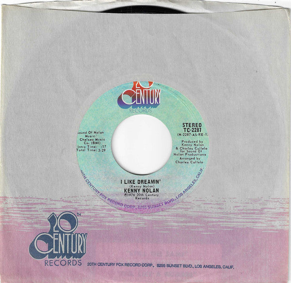Kenny Nolan : I Like Dreamin' / Time Ain't Time Enough (7", Single, Styrene, San)