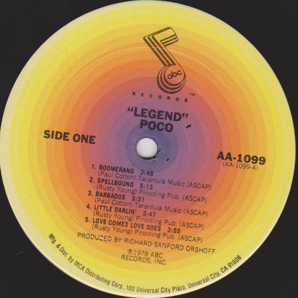 Poco (3) : Legend (LP, Album, Club, Ter)