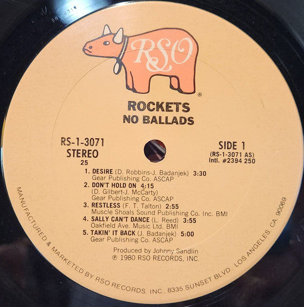 The Rockets (5) : No Ballads (LP, Album, 25,)