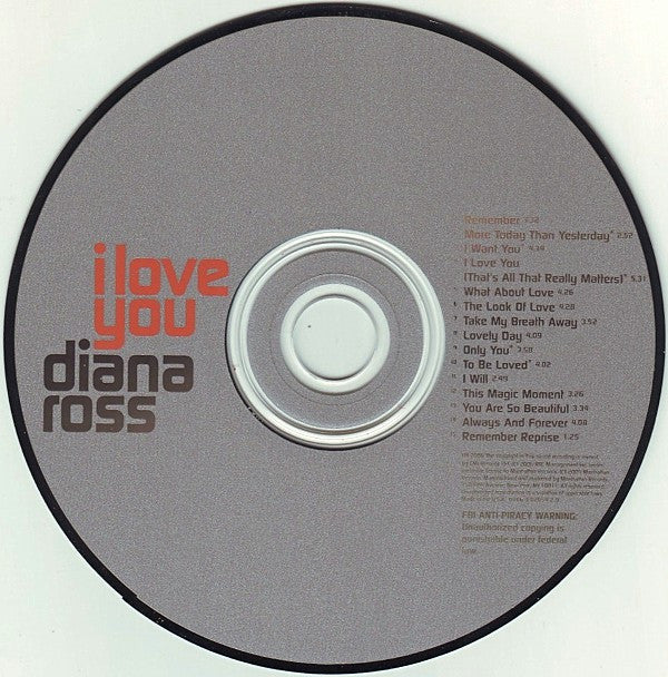 Diana Ross : I Love You (CD, Album)