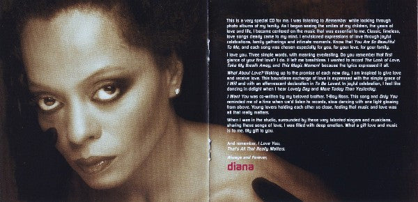 Diana Ross : I Love You (CD, Album)