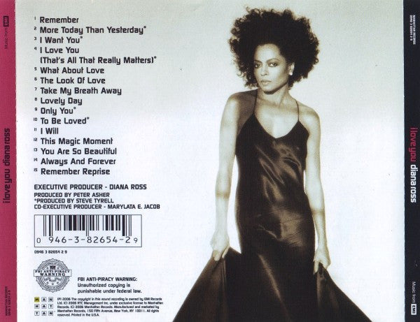 Diana Ross : I Love You (CD, Album)