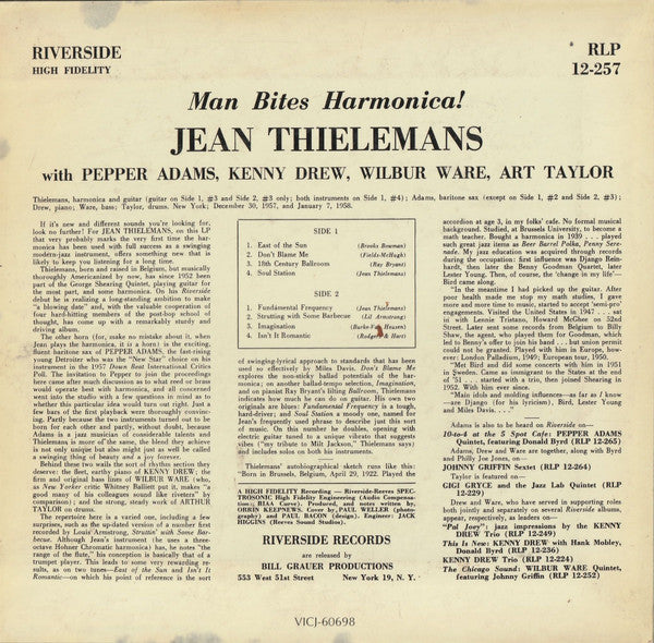 Jean Thielemans* : Man Bites Harmonica! (CD, Album, RE, RM, Pap)