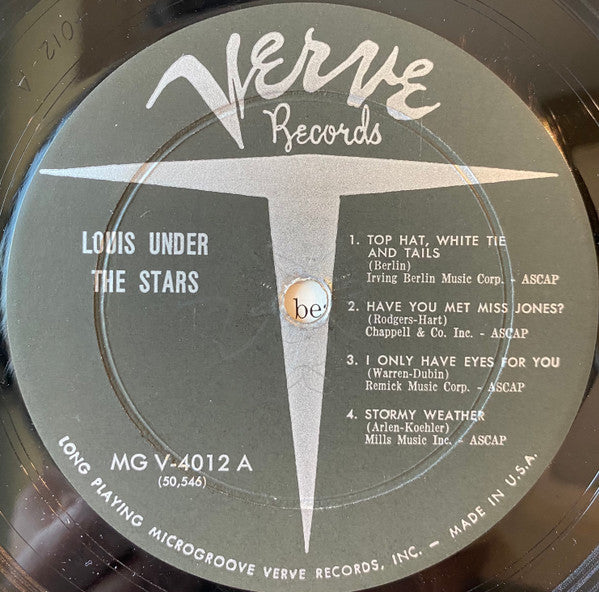 Louis Armstrong : Under The Stars (LP, Album, Mono)