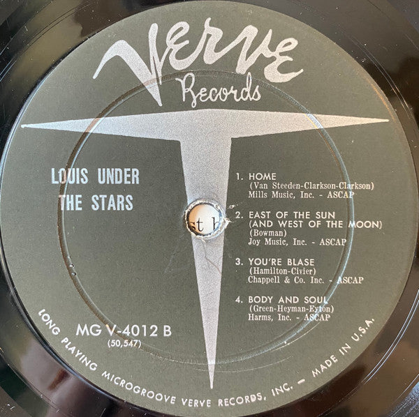 Louis Armstrong : Under The Stars (LP, Album, Mono)