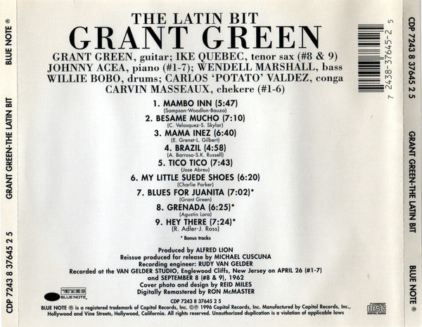 Grant Green : The Latin Bit (CD, Album, RE, RM)
