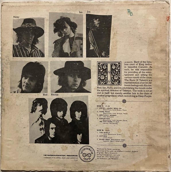 アート・デザイン・音楽 Deep Purple The Book of Taliesyn LP Deep Purple : The Book Of Taliesyn (G+) – Square Cat Vinyl