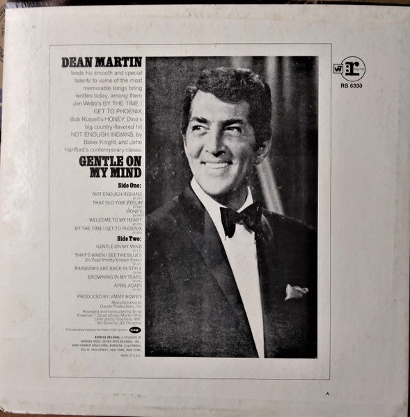 Dean Martin : Gentle On My Mind (LP, Album, Ter)