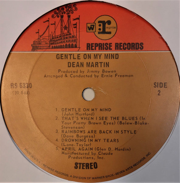 Dean Martin : Gentle On My Mind (LP, Album, Ter)