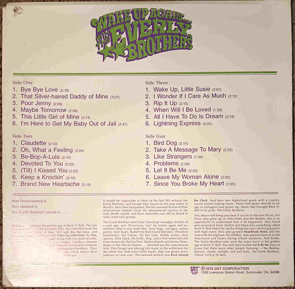 Everly Brothers : Wake Up Again With The Everly Brothers (2xLP, Comp, GRT)